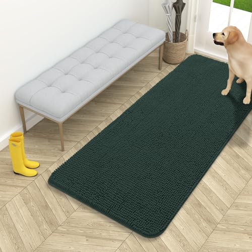 Dog Door Mat for Muddy Paws 54x24 (Blackish Green / 54" X 24")