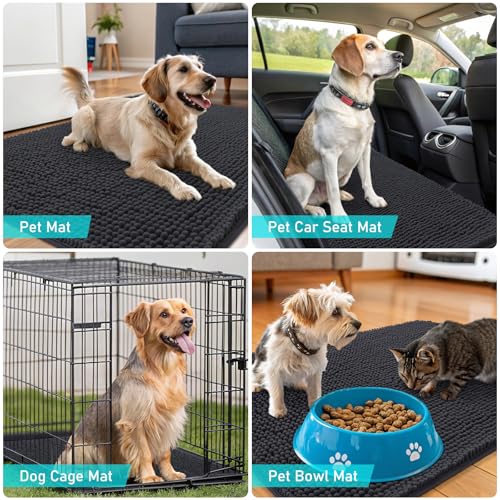 Dog Door Mat for Muddy Paws 54x24 (Dark Grey / 54" X 24")