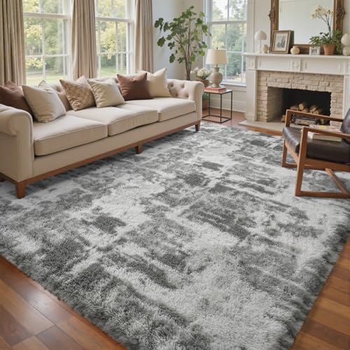 8x10 Ft Extra Large Shag Rugs for Living Room (Fd Grey 5sm12 / 8' X 10' (Rectangular))
