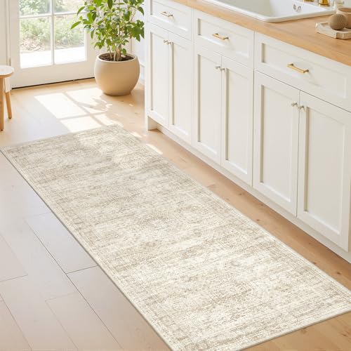 2x5 Rug Runners for Hallways Non Slip (Beige/Ivory / 2' x 5' (Runner))