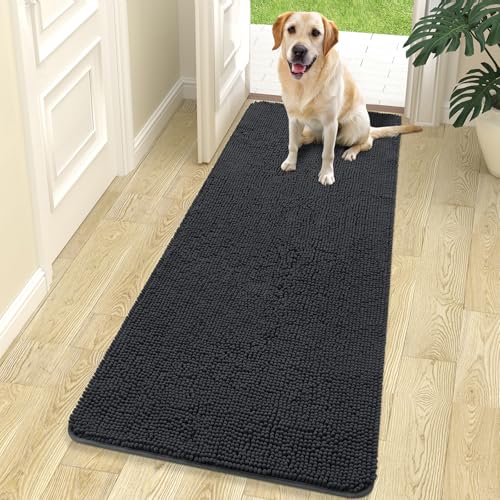 Dog Door Mat for Muddy Paws 70x24 (Dark Grey / 70" X 24")