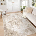 Area Rug 5x7 Washable Rug (Brown / 5' x 7' (Rectangular))