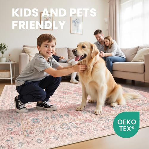 Pink Rugs for Bedroom (Pink/Blue / 10' x 14' (Rectangular))