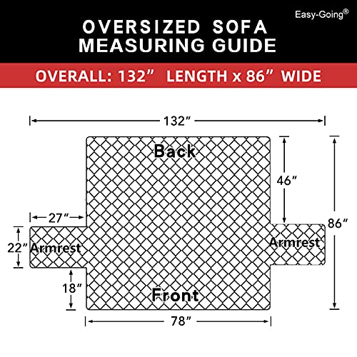 Reversible Couch Cover (Orange/Black / X-Large Sofa)