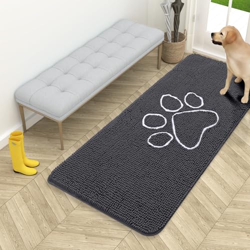 Dog Door Mat for Muddy Paws 54x24 (Dark Grey / 54" X 24")