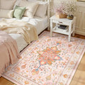 Washable Area Rug (Pink/Light Pink/Colorful / 3' x 4' (Rectangular))