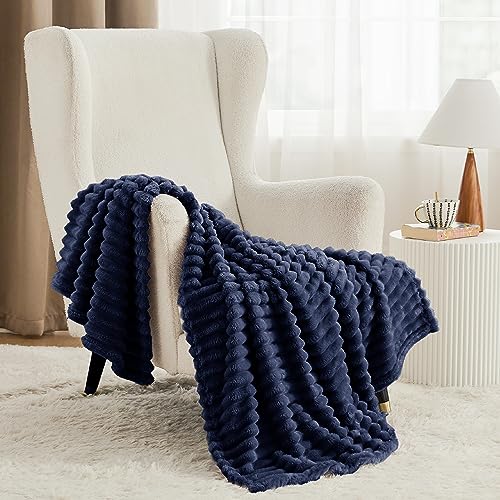 Soft Twin XL Blanket for Bed Dorm Navy Blue 66"x90" (Navy / Twin XL)
