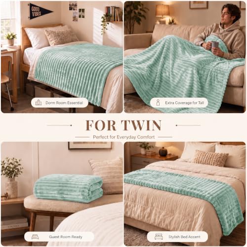 Sage Green Twin Blanket for Bed (Sage Green / Twin (60" x 80"))