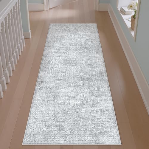 2x6 Runner Rug Vintage Gray Distressed (Distressed Grey / 2' x 6' (Runner))