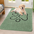Dog Door Mat for Muddy Paws (40"X32" / Olive Green and Black)