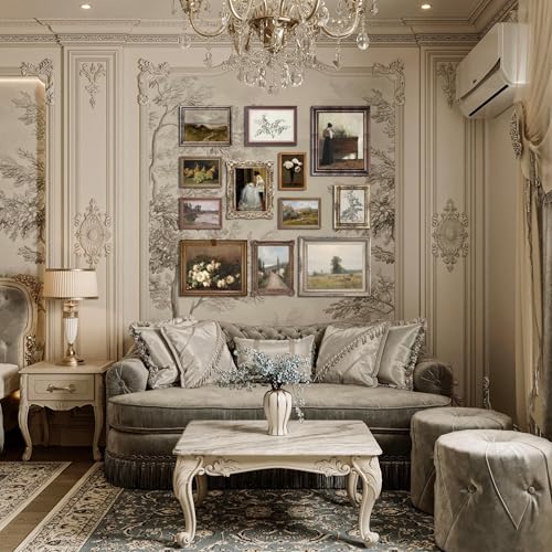 12 Pcs Unframed Vintage Moody Reading Art (Unframed / Vintage 5)