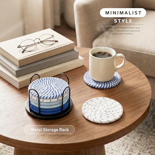 Coasters Set of 8 for Drinks (Sky Blue)