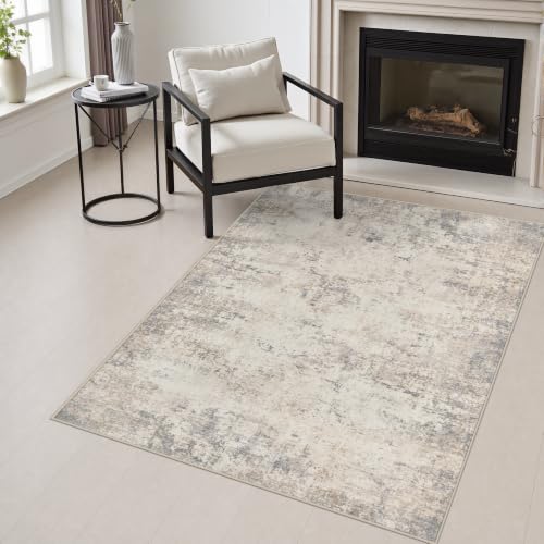 Area Rug Living Room (Grey Beige Brown / 3' x 5' (Rectangular))