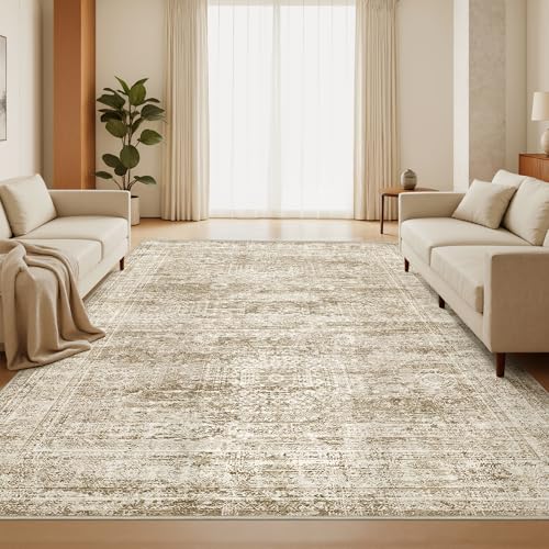 5x7 Area Rugs for Living Room (Brown/Ivory / 5' x 7' (Rectangular))