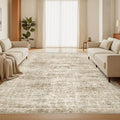 5x7 Area Rugs for Living Room (Brown/Ivory / 5' x 7' (Rectangular))