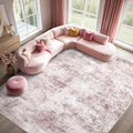 9x12 Washable Area Rug (Pink Grey / 9' x 12' (Rectangular))