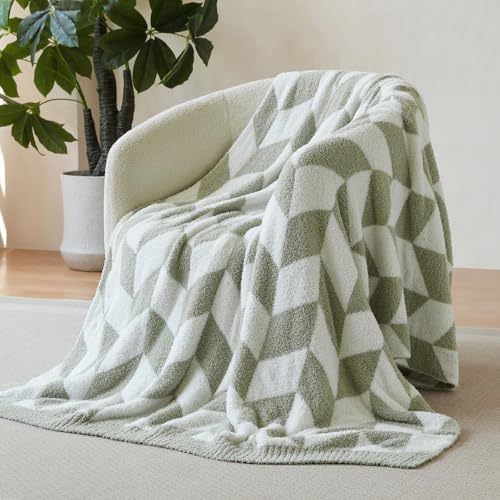 Chevron Throw Blanket for Couch (Chevron Green / Throw (50"x60"))