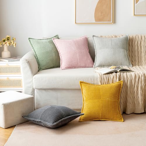 Decorative Throw Pillow Covers for Couch 18x18 Inch Pink 2 Pack (Pink / 18" x 18" (Pack of 2))