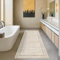 Beige Boho Bathroom Rug 2x7 (2' x 7' (Runner) / Light Sand Beige)