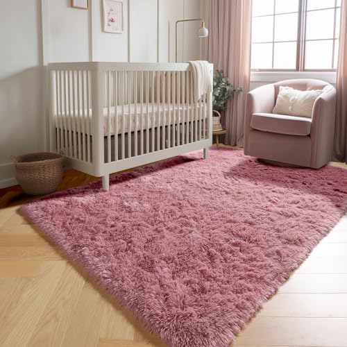 Blush Area Rugs for Bedroom Living Room (Blush / 4' x 6' (Rectangular))