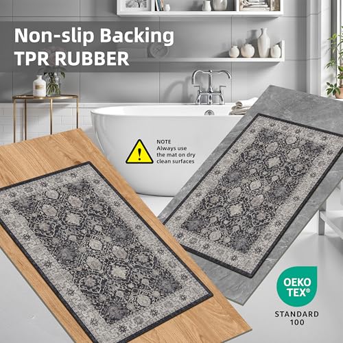 Kitchen Sink Rugs Set 0f 2 (2x3+2x4 / Black/Navy)