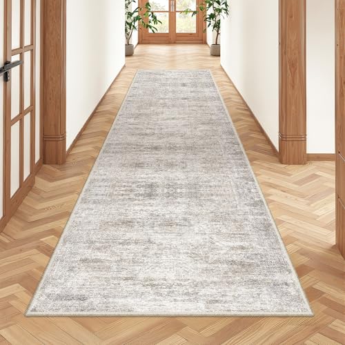 2x8 Runner Rug Non Slip (Brown/Grey/Ivory / 2' x 8' (Runner))