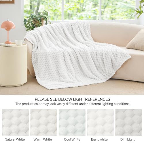 White Twin Blanket for Couch (White / Twin(60"x80"))