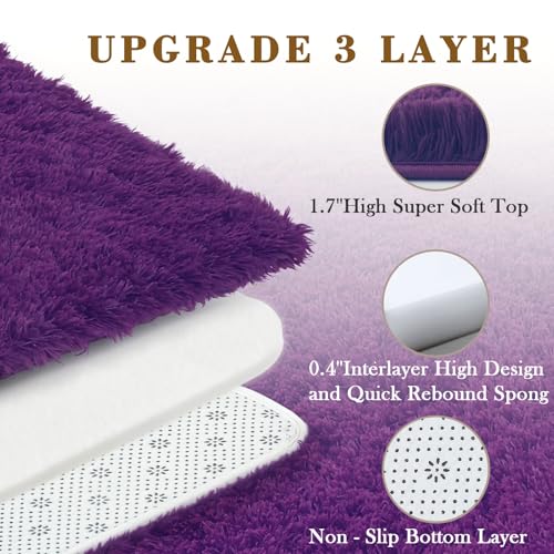 Area Rugs 9x12 Living Room (Grape Purple / 9' x 12' (Rectangular))