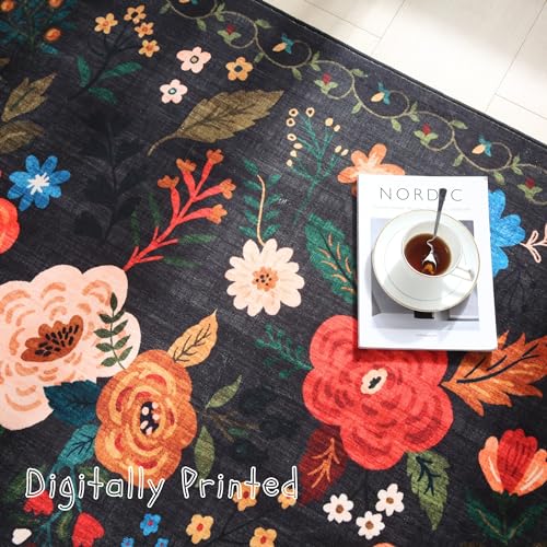 Door Mat 2x3 Area Rug Washable (Black / 2' x 3' (Rectangular))