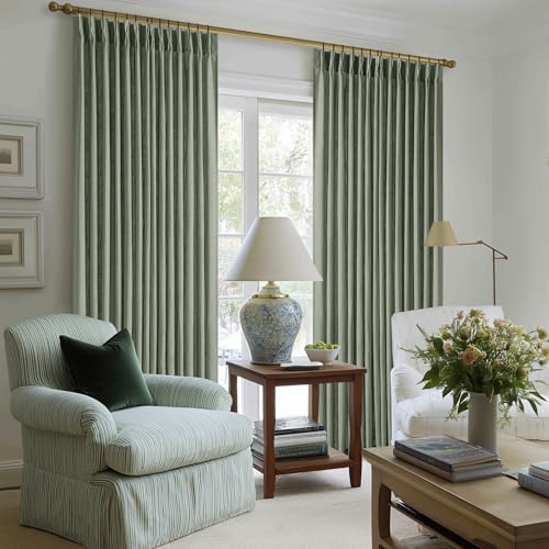 Sage Green 120 Inch Curtains High Ceiling Tall Curtains 2 Panels Set (Sage Green / 40"W x 120"L (Pack of 2))