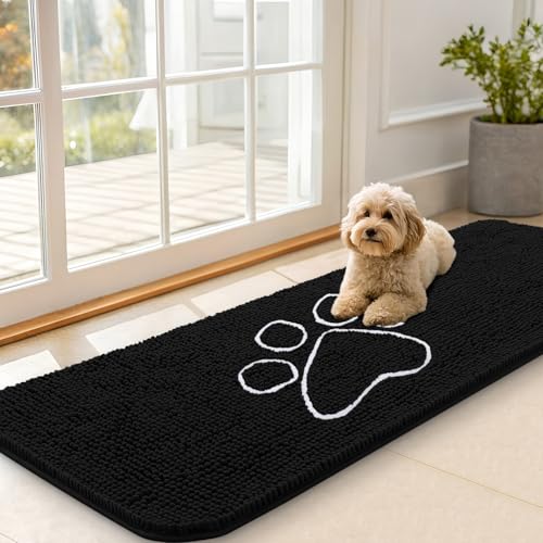 Dog Door Mat for Muddy Paws 59x20 (Black / 59" X 20")