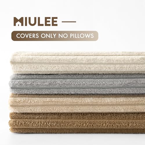 Soft Corduroy Decorative Throw Pillow Covers Neutral 18x18 (18" x 18" (Pack of 4) / Neutral)
