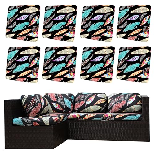 8Pcs Outdoor Cushion Covers (Color Leaf / 8PCS)