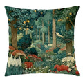 Rustic Forest Green Pillow Covers 18x18 Double (Forest-green Forest -27 / 18" x 18" (Pack of 1))