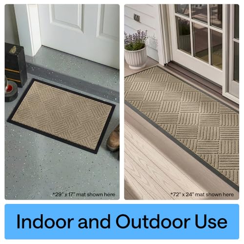WeatherMAX Door Mat (Beige Diamond / 29" x 17")