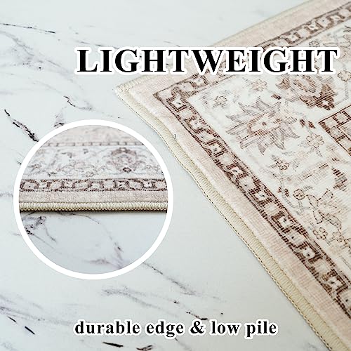 Hallway Washable Runner Rug (3' x 16' (Rectangular) / Beige)