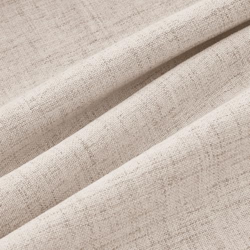 100% Blackout Linen Curtains 42 x 84 Inch Natural 2 Panels (Natural / 42"W x 84"L (Pack of 2))