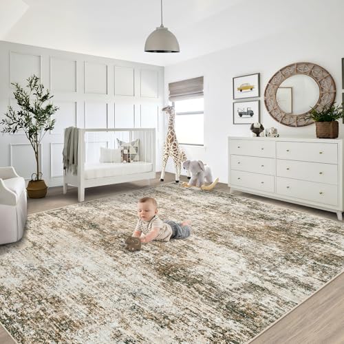 8x10 Area Rugs for Living Room (Brown / 8' x 10' (Rectangular))