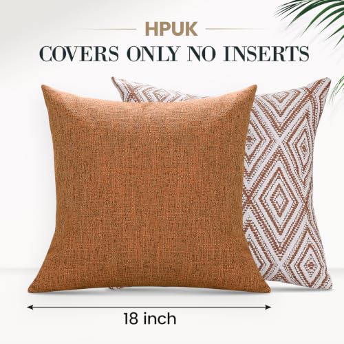 Throw Pillow Covers 18x18 (Golden Brown / 18" x 18" (Pack of 4))