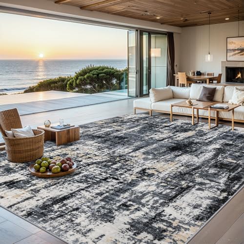 6x9 Area Rug Living Room (Black Gold / 6' x 9' (Rectangular))