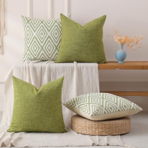 Throw Pillow Covers 20x20 (Green / 20" x 20" (Pack of 4))