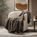 HOME Chunky Chenille Knit Throw Blanket (Cocoa Brown / 50" X 60")