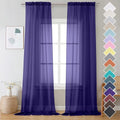 Purple Sheer Curtains 108 Inches Long (Purple / 42"W x 108"L (Pack of 2))