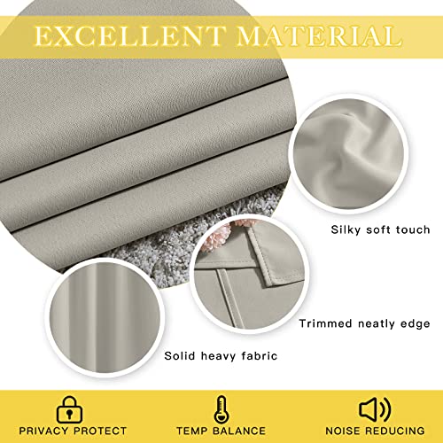 Blackout Natural Window Treatment for Living Room (Natural / 66"W x 102"L (Pack of 1))
