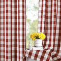 Red White Gingham Buffalo Plaid Grommet Curtains 63 Inch Length (Red/White / 40"W x 63"L (Pack of 2))