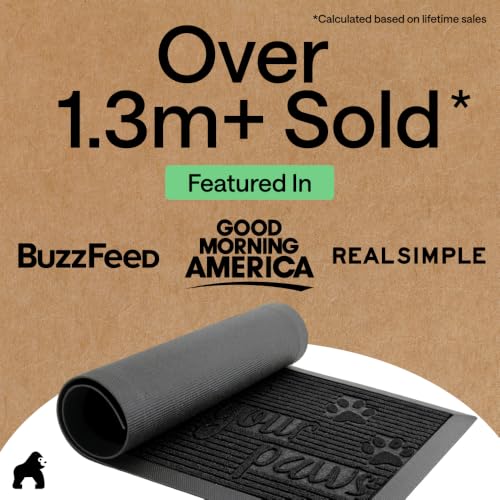 WeatherMAX Door Mat (Black Paws / 35" x 23")