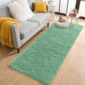 2x6 Machine Washable Runner Rugs for Hallway (2x6 Ft / Mint Green)