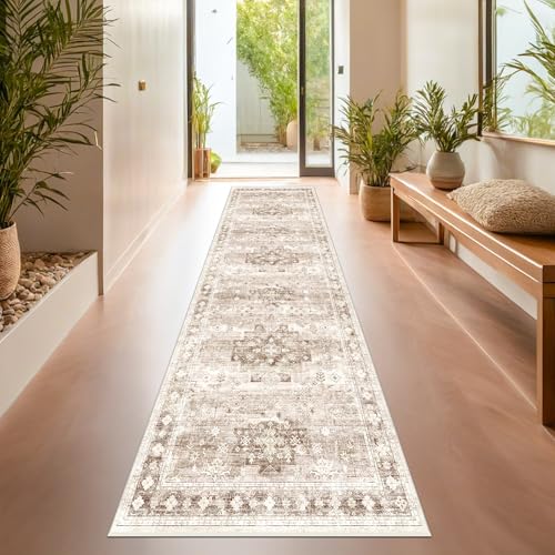 Non Slip Hallway Runner Rug (2' x 10' (Runner) / Latte / Beige)