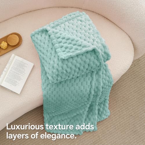 Haze Blue Throw Blanket for Couch (Haze Blue / Throw(50"x60"))