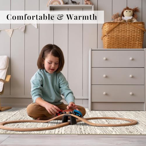 3x6 Runner Rug Washable Moroccan (Beige / 3' x 6')